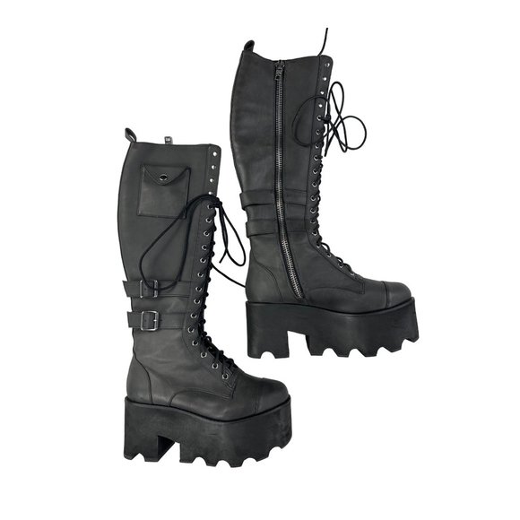 Current Mood Shoes Dolls Kill Current Mood Jane Doe Boots In Black